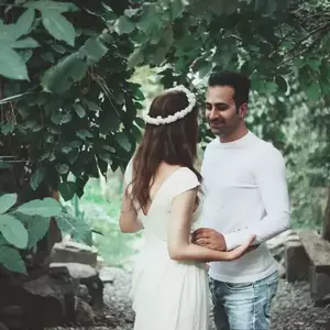 عکاسی عروسی در فضای سبز