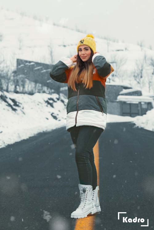 عکس خفن ژست عکاسی در برف اینستاگرام