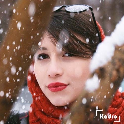 عکس خفن ژست عکاسی در برف اینستاگرام