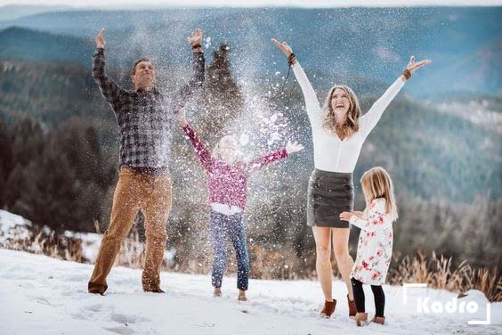 عکس خفن ژست عکاسی در برف اینستاگرام