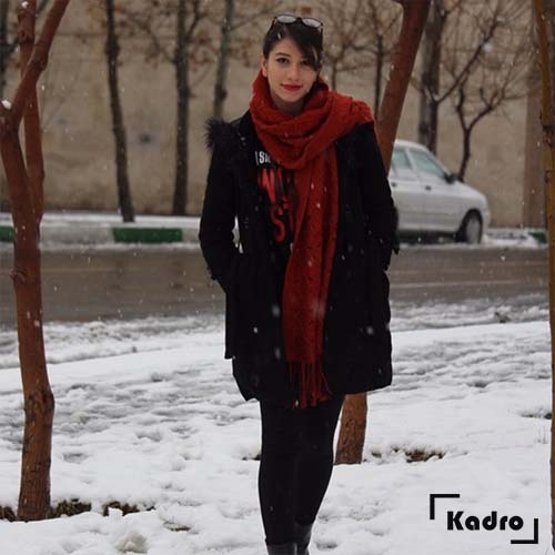 عکس خفن ژست عکاسی در برف اینستاگرام