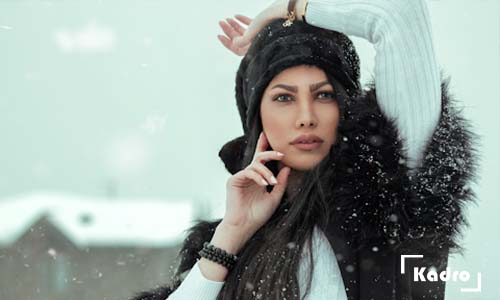 عکس خفن ژست عکاسی در برف اینستاگرام