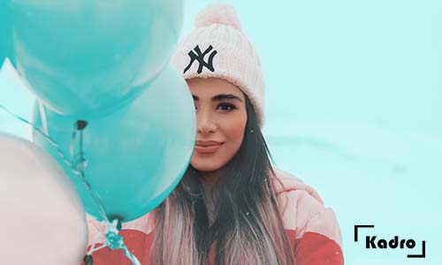 عکس خفن ژست عکاسی در برف اینستاگرام