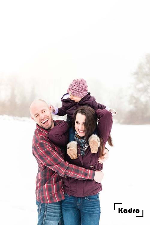 عکس خفن ژست عکاسی در برف اینستاگرام