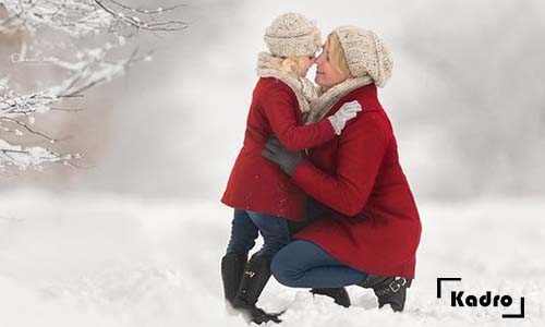 عکس خفن ژست عکاسی در برف اینستاگرام