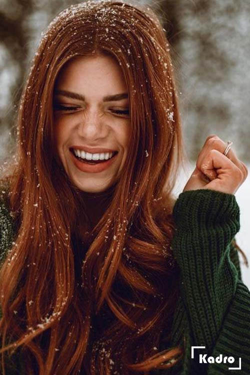 عکس خفن ژست عکاسی در برف اینستاگرام