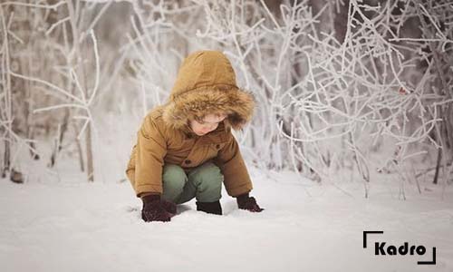 عکس خفن ژست عکاسی در برف اینستاگرام