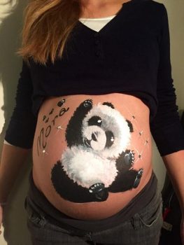 painted pragnant belly